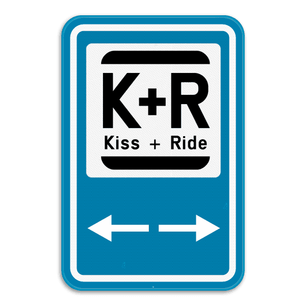 Parkeerbord Kiss&Ride + pijl