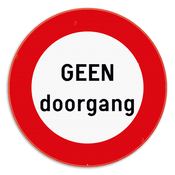 Verkeersbord C3 - GEEN doorgang