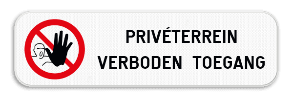 Onderbord - Verboden toegang - Eigen tekst