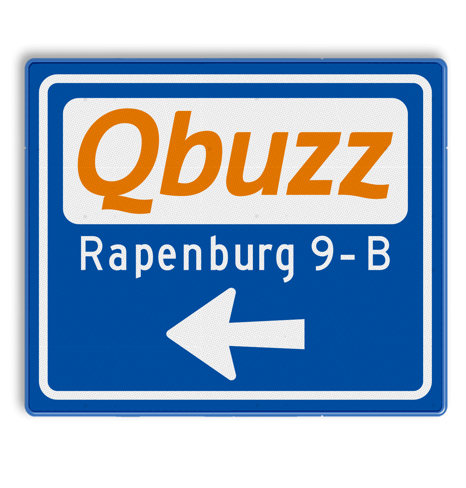 Bewegwijzeringsbord 1180x1000mm met logo en pijl