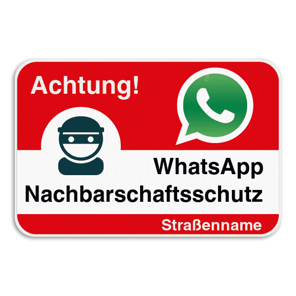 WhatsAppbord - Achtung! - Rood