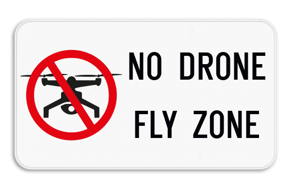 Verkeersbord - No drone fly zone