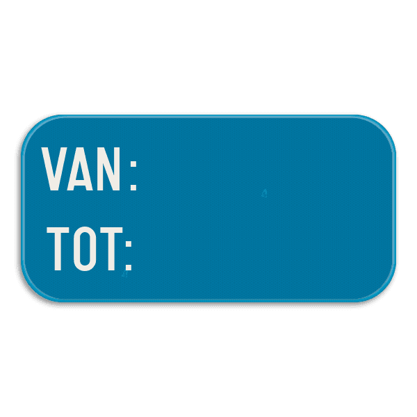 Verkeersbord SB250 G type VIId - Aanvulling op verkeersborden voor stilstaan en parkeren