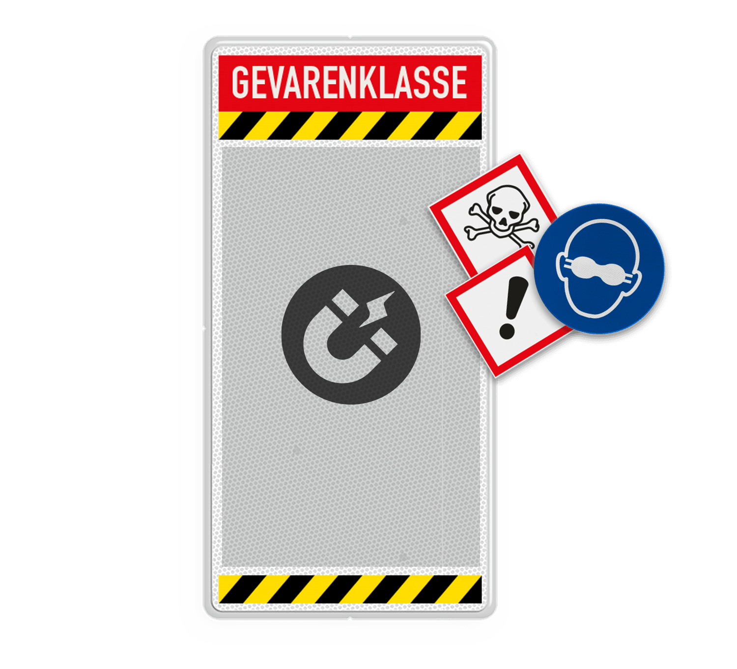 GHS Veiligheidsbord GEVARENKLASSE met magnetisch vlak