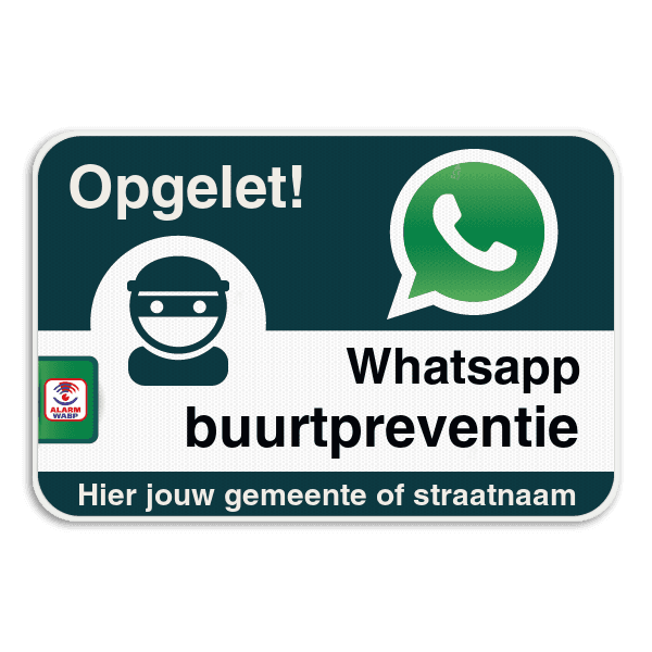 WABP WhatsAppbord met jouw straatnaam