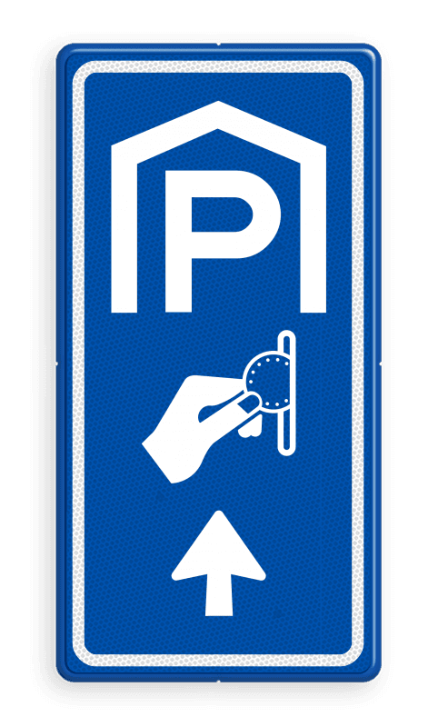 Verkeersbord RVV BW202 - Betaald parkeren met aanpasbare pijlrichting