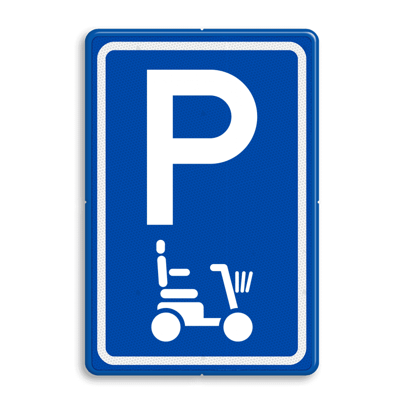 Verkeersbord E08 parkeerplaats scootmobiel