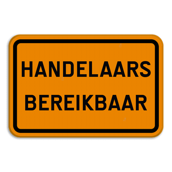 Verkeersbord SB250 F39 - Omleiding - Handelaars bereikbaar