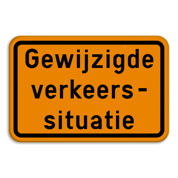 Verkeersbord SB250 F39 - Gewijzigde verkeerssituatie