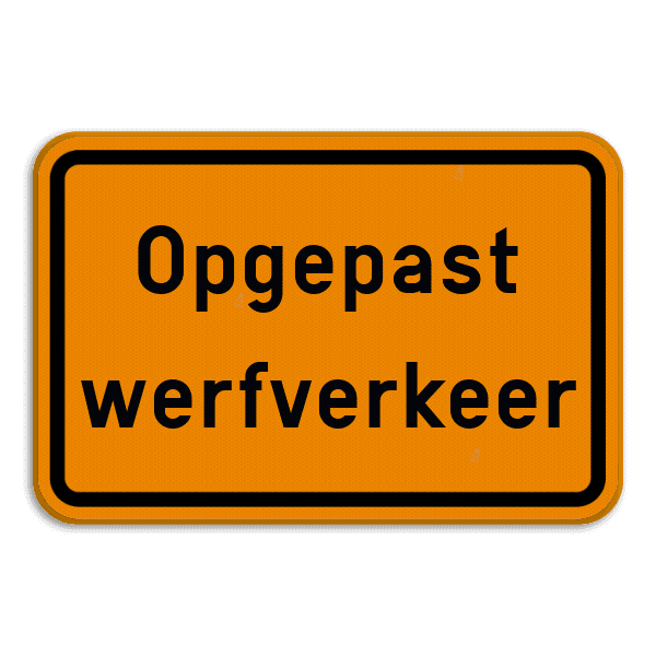 Verkeersbord SB250 F39 - Opgepast werfverkeer