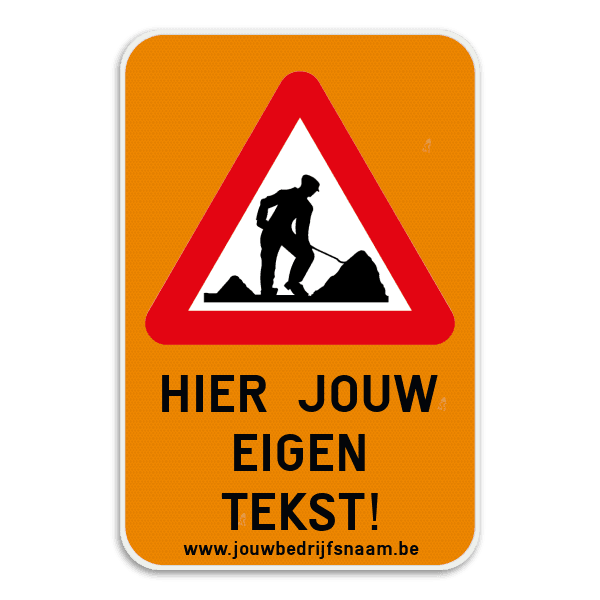 Tekstbord - A31 + eigen tekst