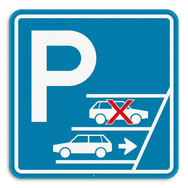 Parkeerbord Achteruit inparkeren verplicht 1:1