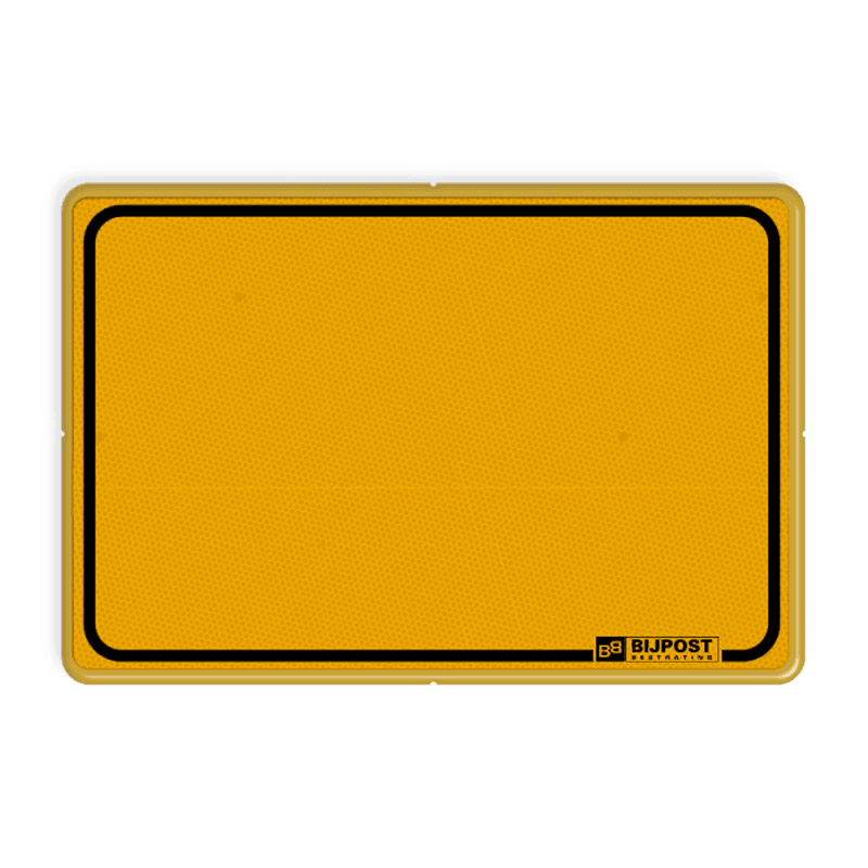 Omleidingsbord WIU geel - met logo in het kader