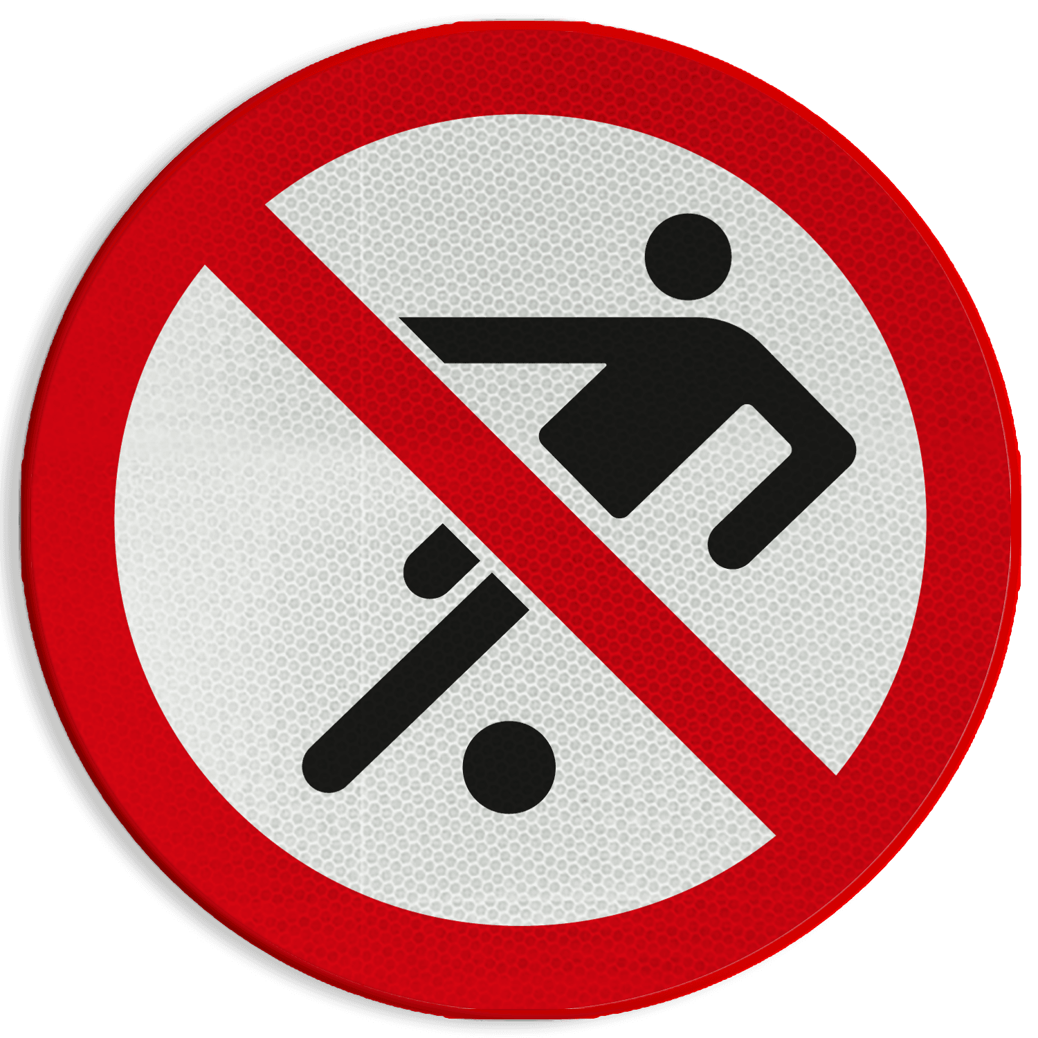 Verbodsbord - Verboden te voetballen