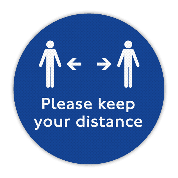 Autocollant de sol - Keep your distance