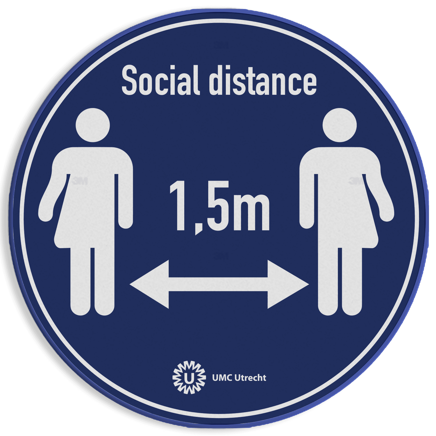 Veiligheidsbord Social Distance - 1,5m - UMC