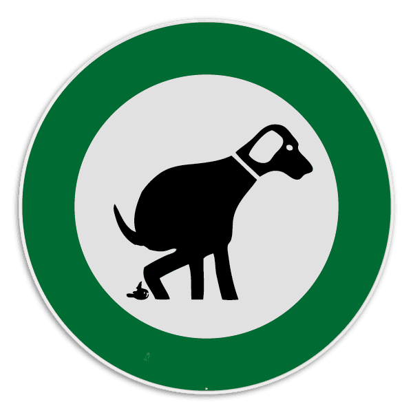 Panneau chien – déjections canines autorisées – signalisation extérieure