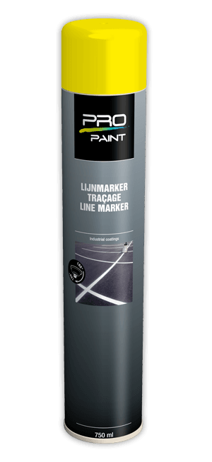 Wegenverf in spuitbus - geel - 750ml