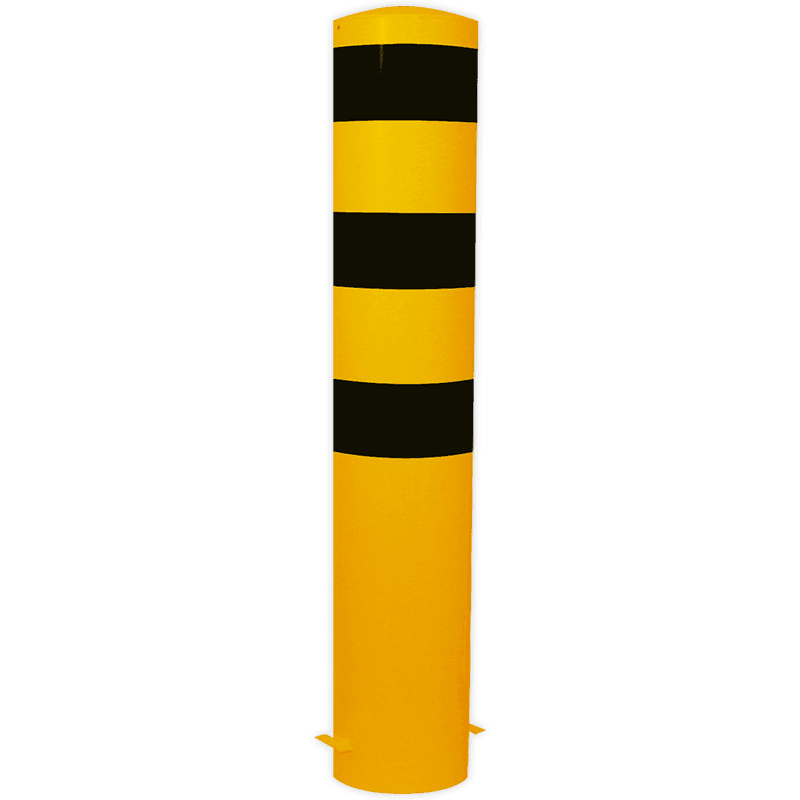 Poteau de protection Ø273x1500mm avec fixation dans le sol - galvanisé ou jaune/noir
