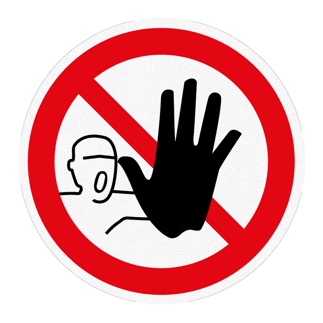 Vloersticker - Verboden toegang