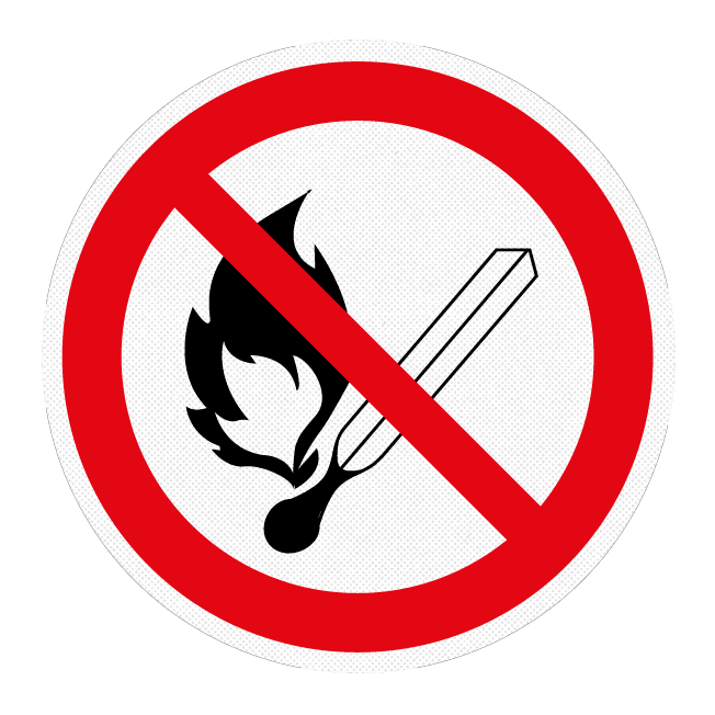 Vloersticker - Roken en open vuur verboden