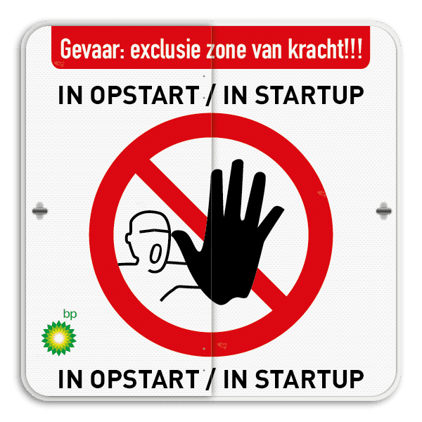 Scharnierbord vierkant reflecterend met je eigen opdruk