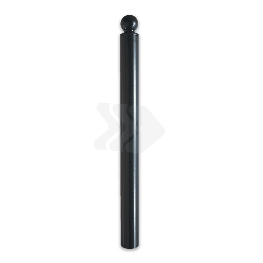Poteau de trottoir Groningen noir mat Ø82 mm avec tête ronde