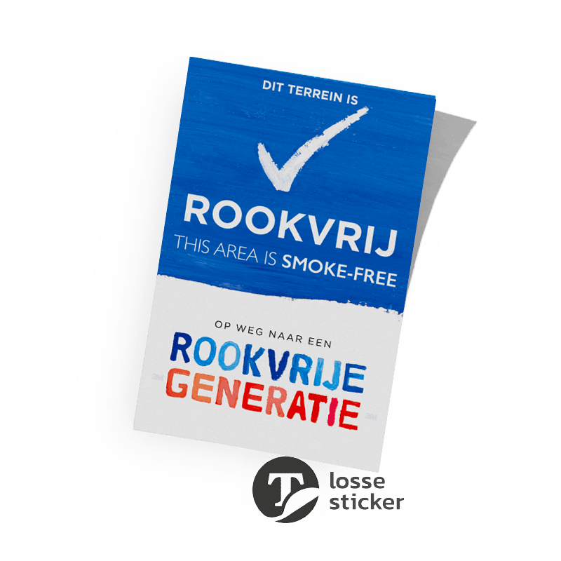 Sticker reflecterend - Rookvrije Generatie + logo