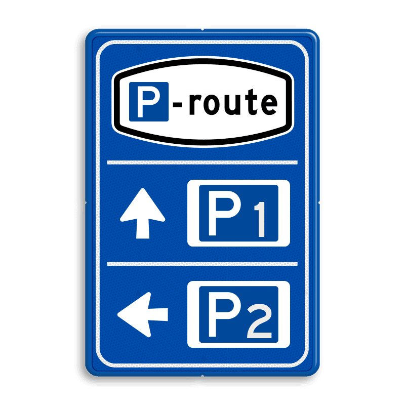 Parkeerroutebord 2 richtingen met pijlen
