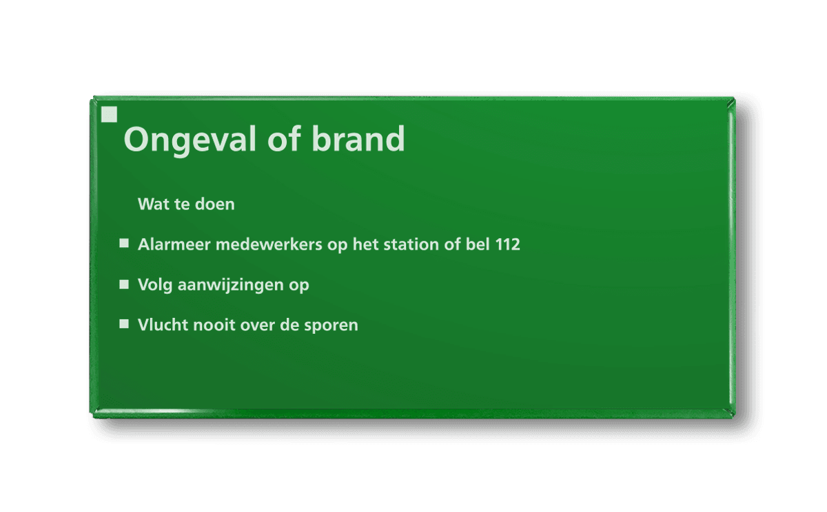 Huisregelbord 320x160x25mm RAL6024