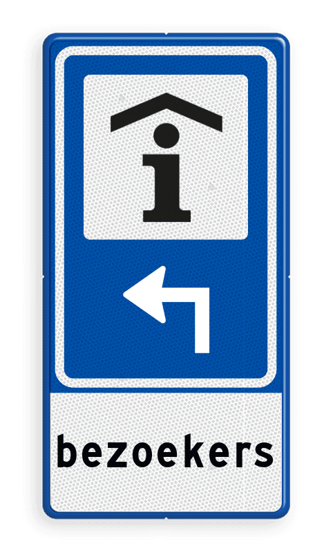 Verkeersbord RVV BW101S104 - Informatiekantoor met aanpasbare pijlrichting
