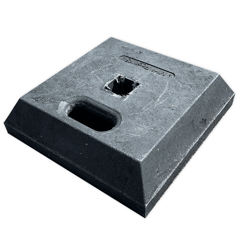 Kunststof sokkel - Mini foot 400x400x100mm - 15 kg