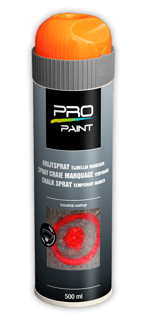 Krijtspray oranje - tijdelijke markeerspray - 500 ml