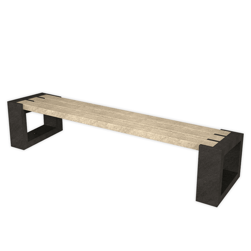 Parkbank - zonder rugleuning - Type Matrix - Tweekleurig