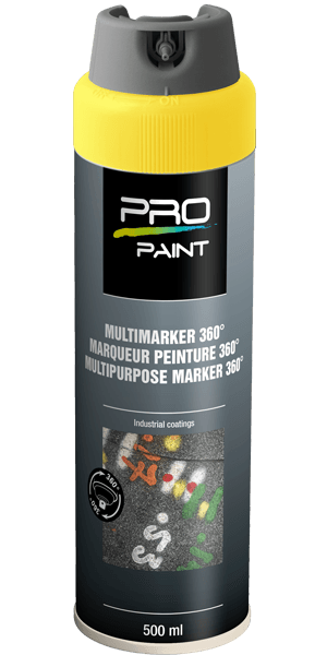 Multimarker fluorescerend geel - 360 graden spuitkop - 500 ml
