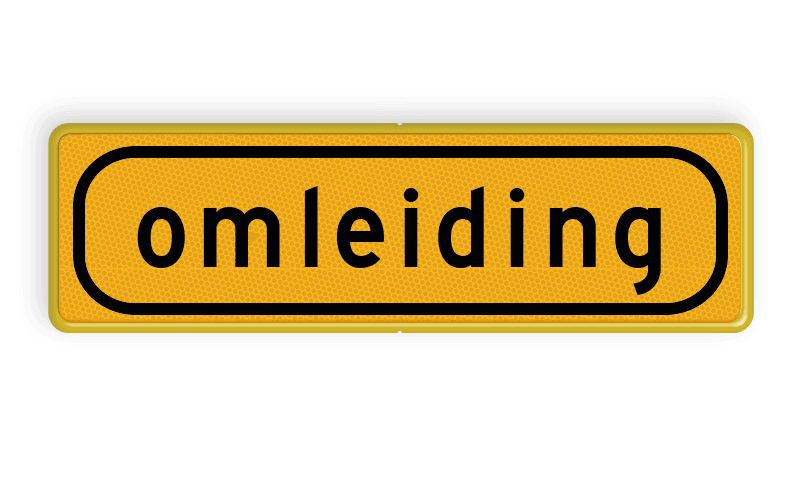 Omleidingsbord - T101 - omleiding - Werk in uitvoering