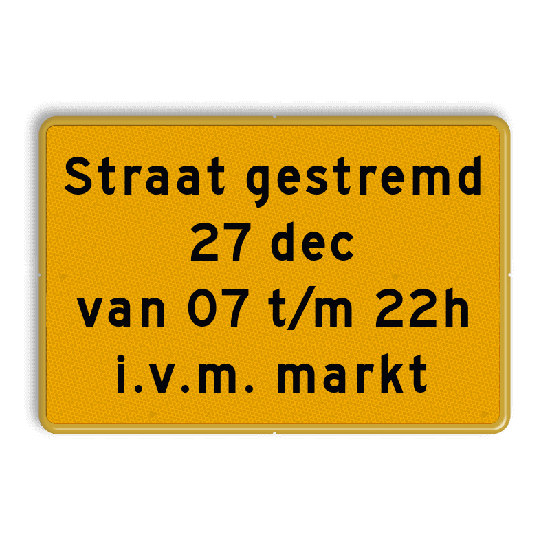 Tekstbord - Eigen tekst - Werk in uitvoering