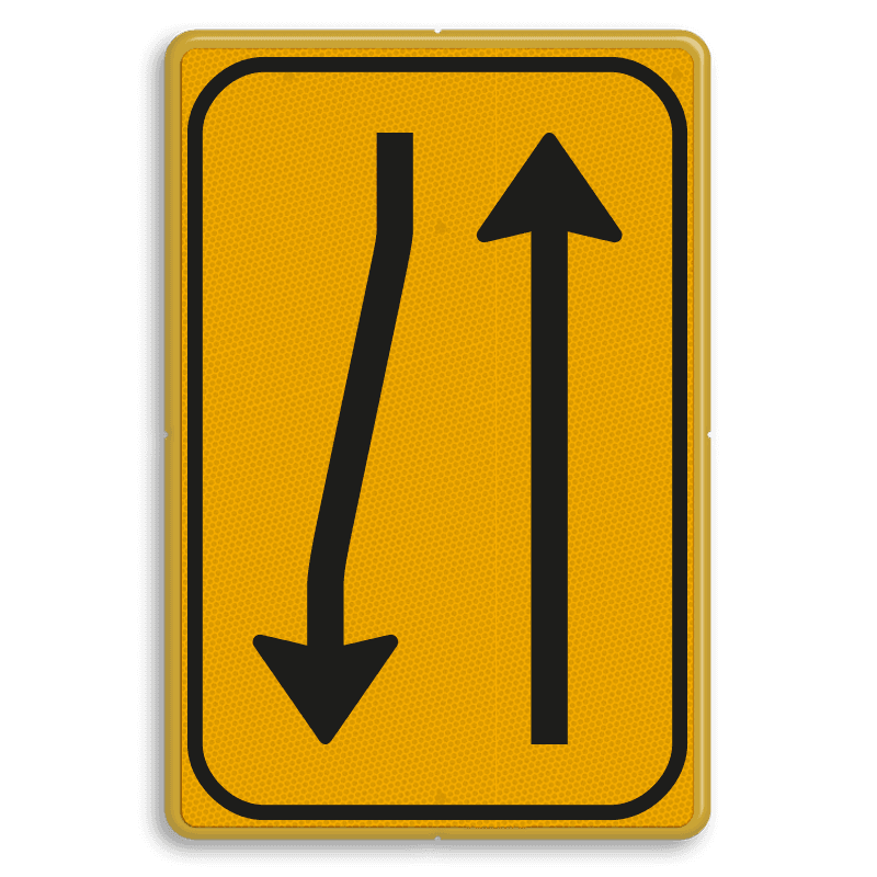 Omleidingsbord WIU T02-2r geel/zwart