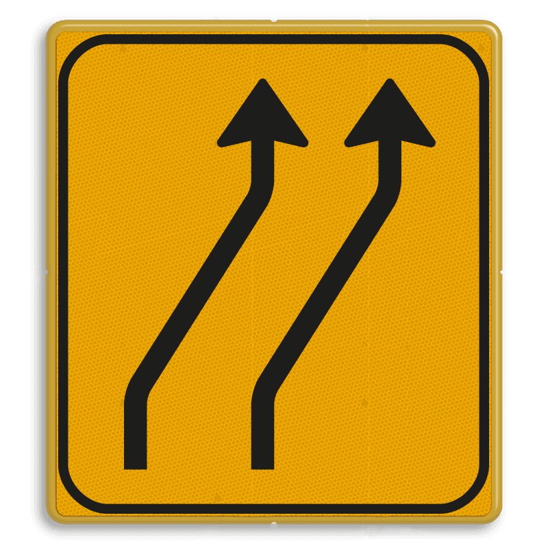 Omleidingsbord WIU T04-2r geel/zwart