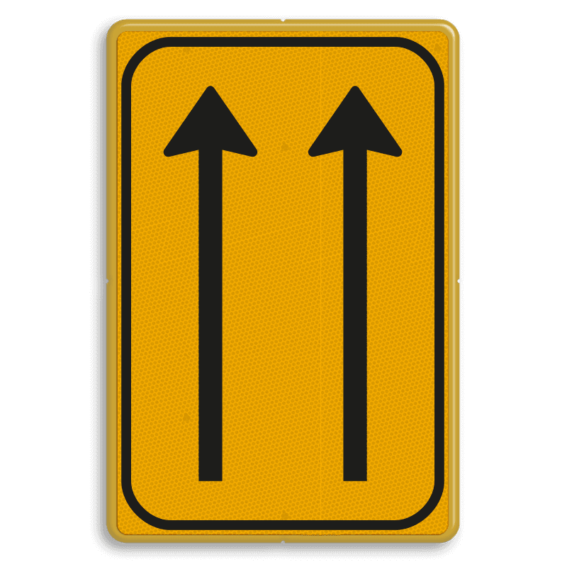 Omleidingsbord WIU L07-2-01t geel/zwart