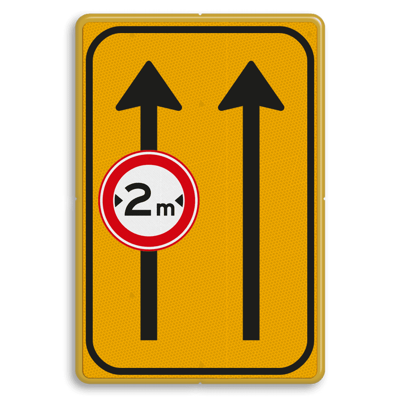 Omleidingsbord WIU L11-2-01C18-2t geel/zwart