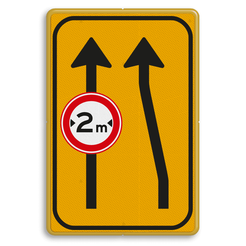 Omleidingsbord WIU T01-2lC18-2 geel/zwart