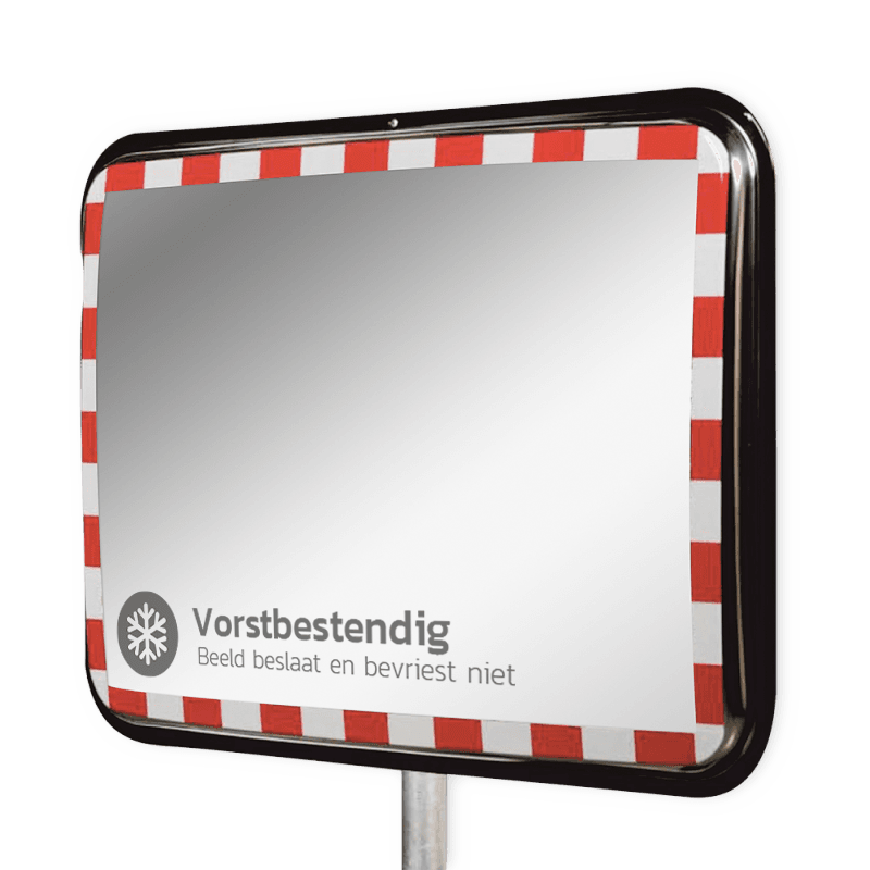Anti-vries verkeersspiegel 1000x800mm RVS