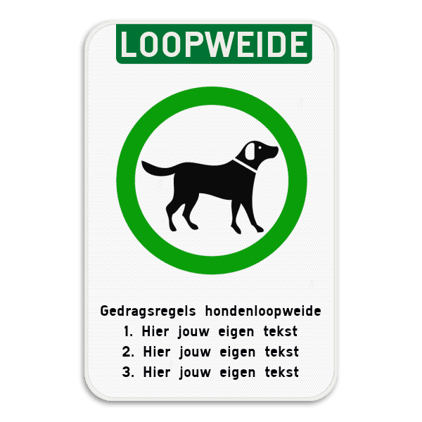 Informatiebord - Hondenloopweide