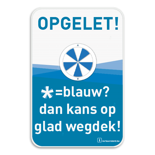 ICE ALERT Informatiebord 400x600mm - waarschuwing voor ijzel & gladheid