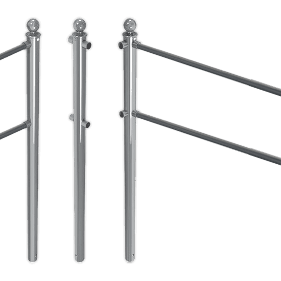 Buisligger Ø33,7mm voor geleidehek TS60 - antracietgrijs RAL 7016 of gegalvaniseerd