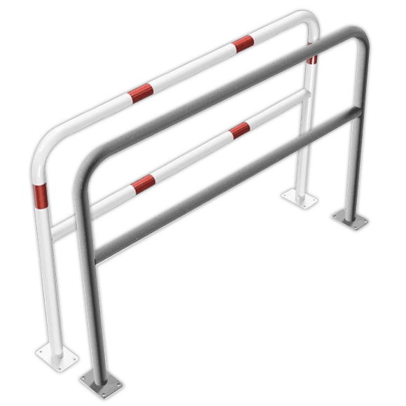 Rohrbügel aus Stahlrohr Ø 48, 1500x1000 mm, mit Querholm für Dübelbefestigung