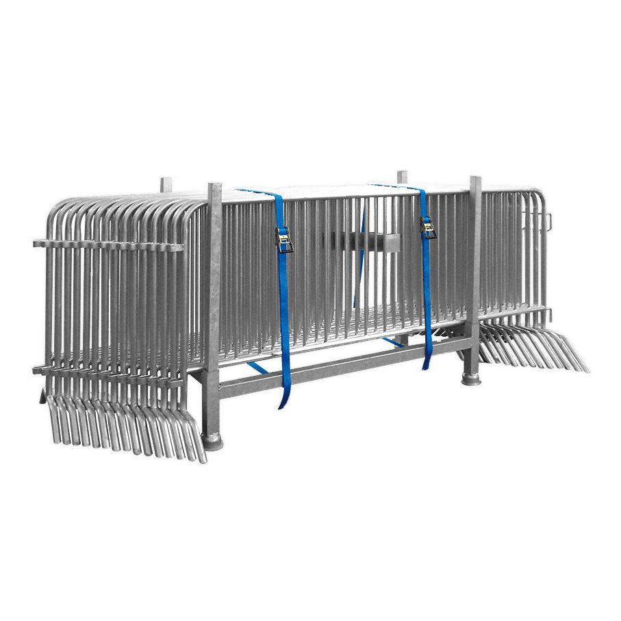15 stuks dranghek staal 250cm (18kg) - 18 spijlen - inclusief bok en spanbanden
