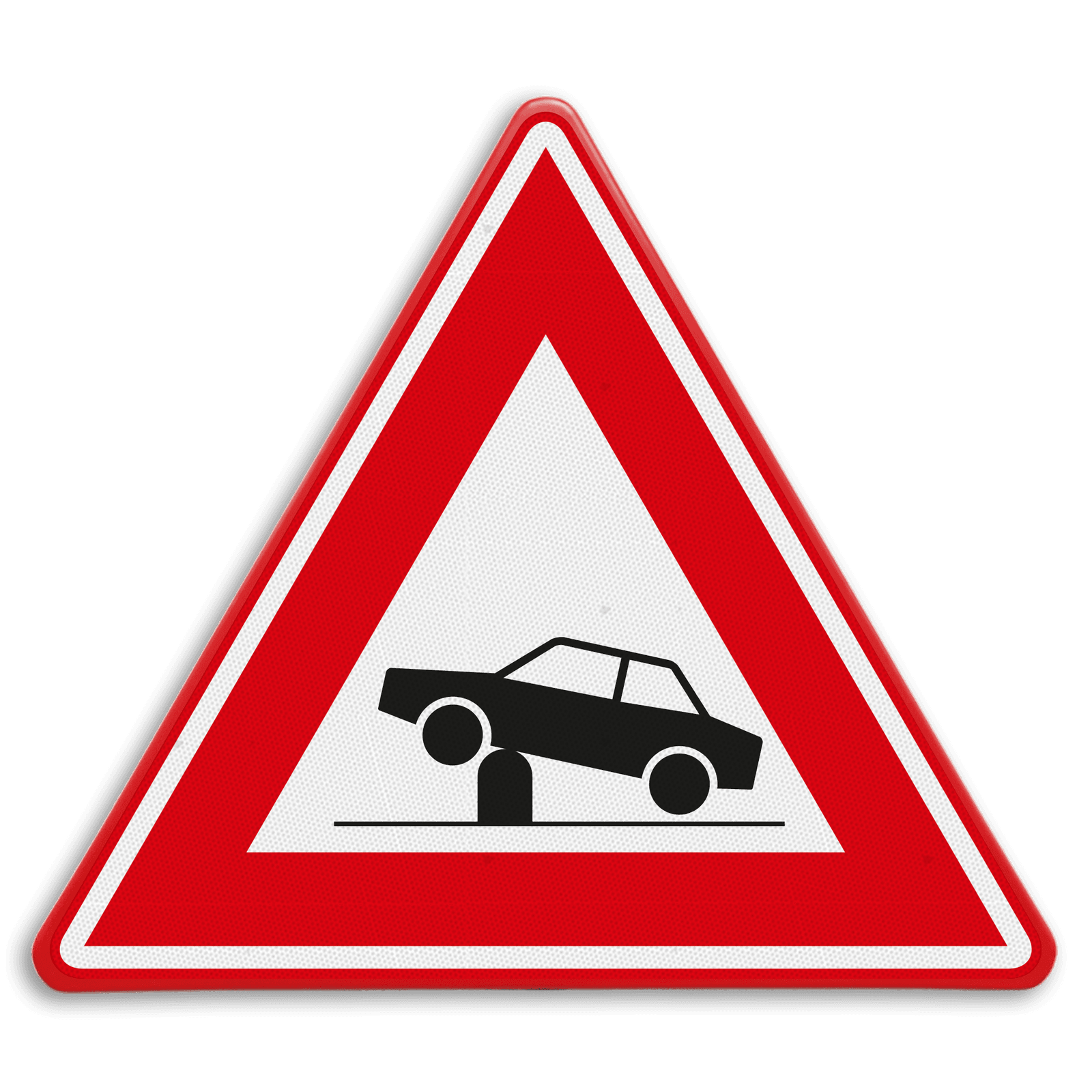 Verkeersbord RVV J39 - Vooraanduiding verkeerspaal