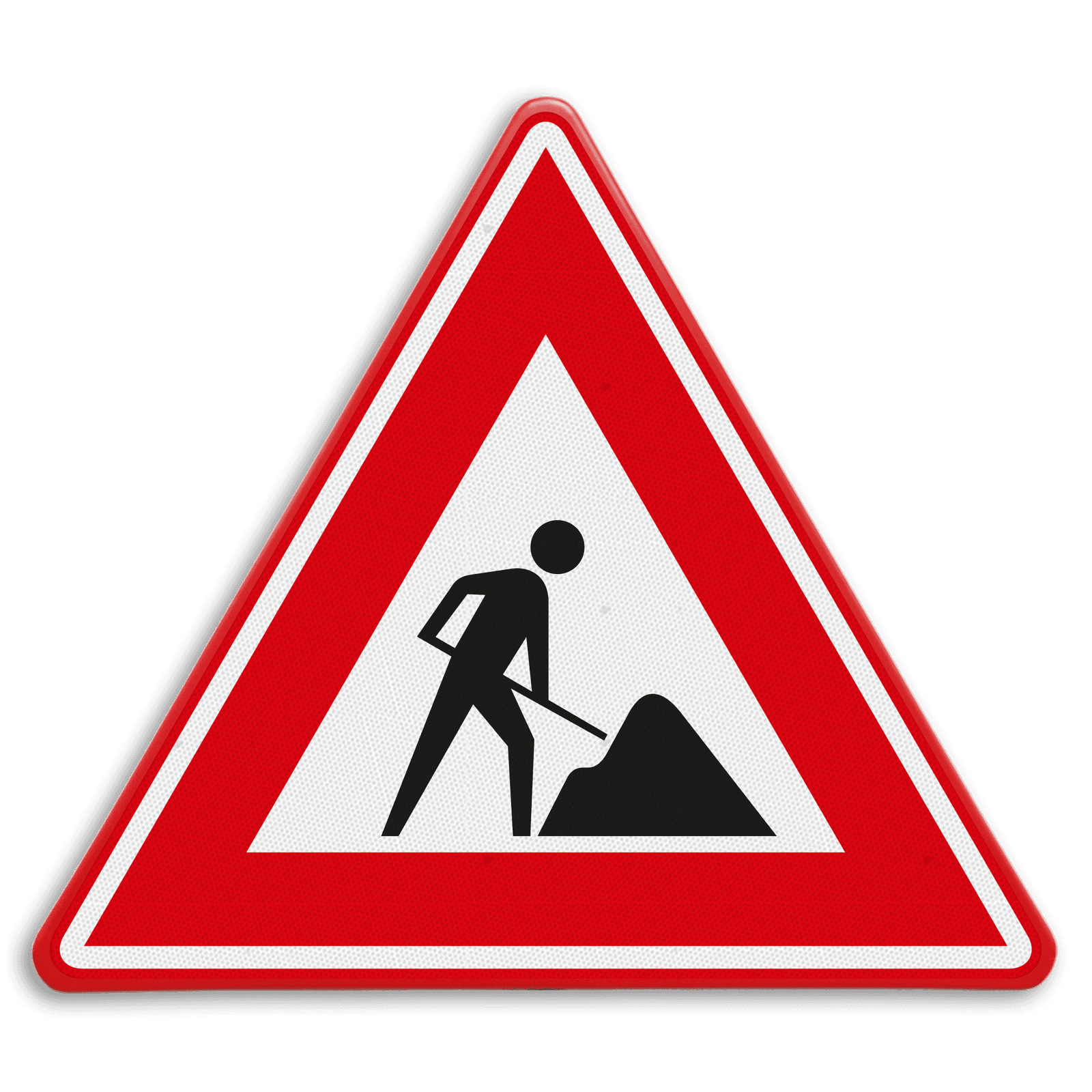 Verkeersbord werk in uitvoering RVV J16 - reflecterend